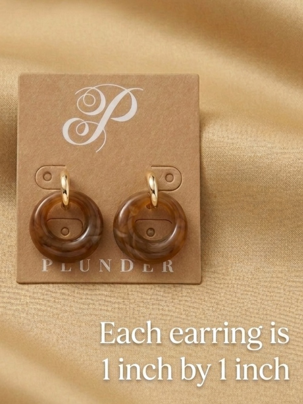 Plunder Huggies earrings tortoise shell. 
Brand new hoops - Picture 3 of 3